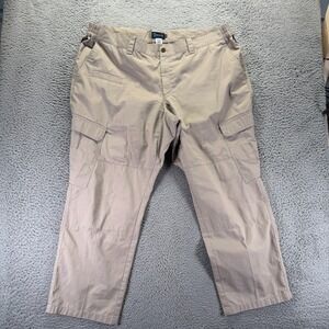 Galls Pant Women 24 Beige Polyester Cargo Straight Leg Utility Workwear Tactical